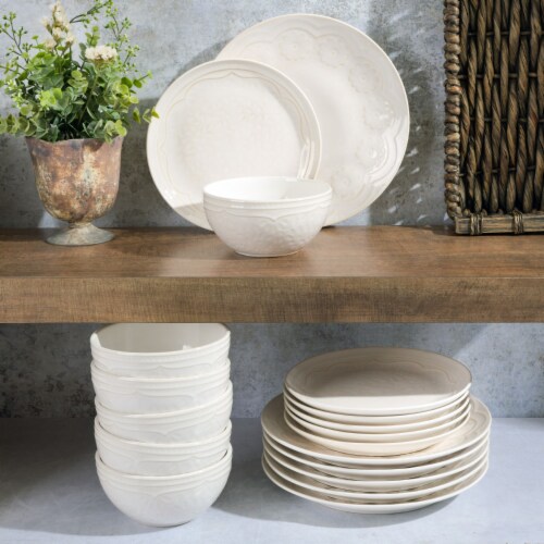 Gibson Elite Alemany 18-Piece Dinnerware Set Perspective: left