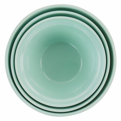 Martha Stewart Stoneware Bowl Set - Mint Perspective: left