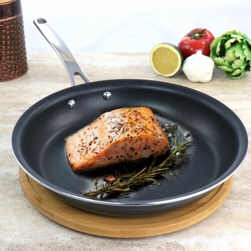 Martha Stewart Black Aluminum Frying Pan Perspective: left
