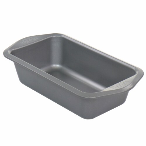 Martha Stewart Gray Nonstick Carbon Steel Loaf Pan Perspective: left