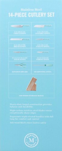 Martha Stewart Cutlery Set with Ashwood Block Perspective: left