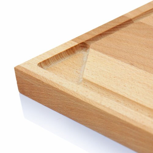 Martha Stewart Reversible Rectangle Beech Wood Cutting Board Perspective: left