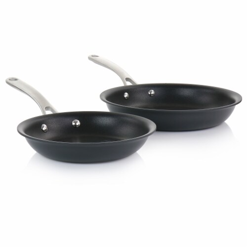 Martha Stewart Matte Black Nonstick Hard Aluminum Cookware Set Perspective: left