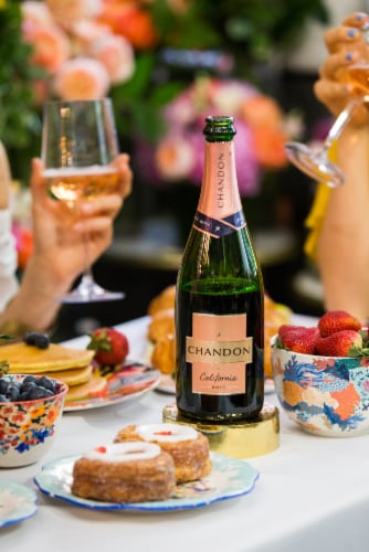 Chandon California Rose Sparkling Wine Perspective: left