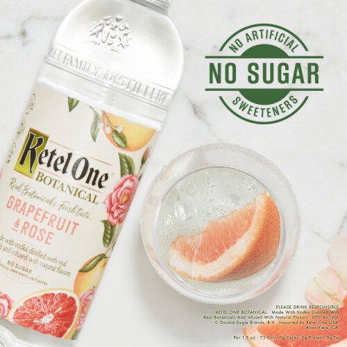 Ketel One Vodka Botanical Grapefruit & Rose Perspective: left