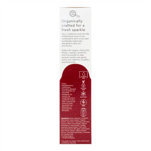 Radius Organic Clove Cardamom Gel Toothpaste Perspective: left