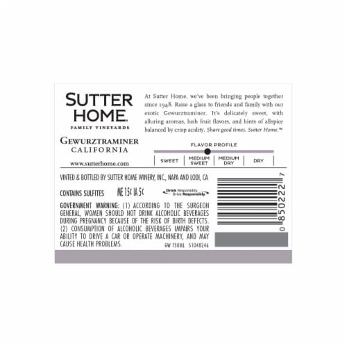 Sutter Home® Gewurztraminer White Wine Perspective: left