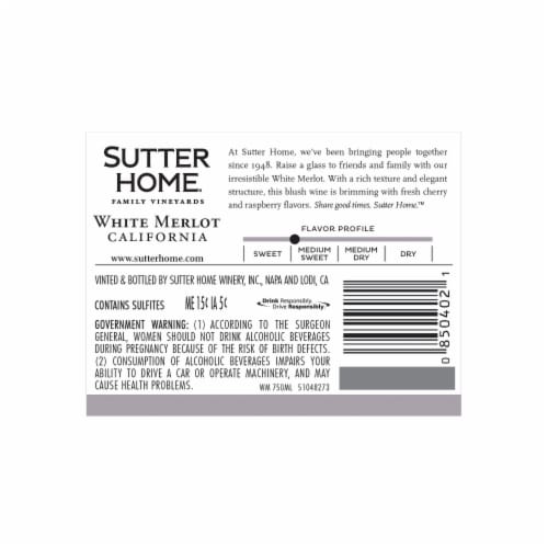 Sutter Home® White Merlot Perspective: left