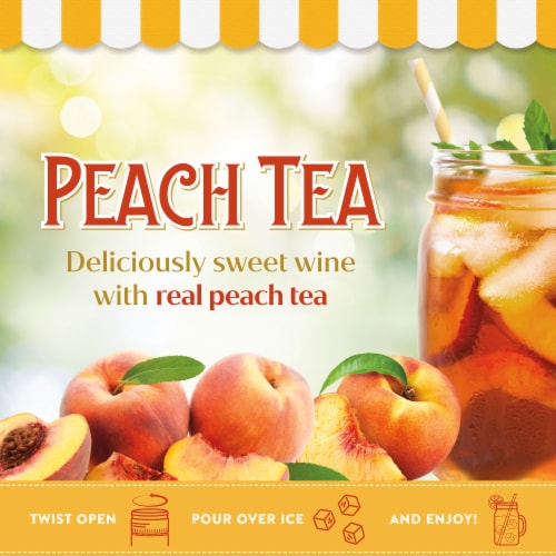 Sutter Home Peach Tea Wine Ready to Drink Cocktail Perspective: left
