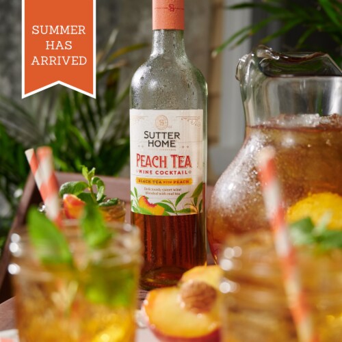 Sutter Home Peach Tea Wine Cocktail Perspective: left