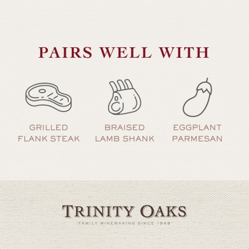 Trinity Oaks Cabernet Sauvignon California Red Wine 750 ml Perspective: left