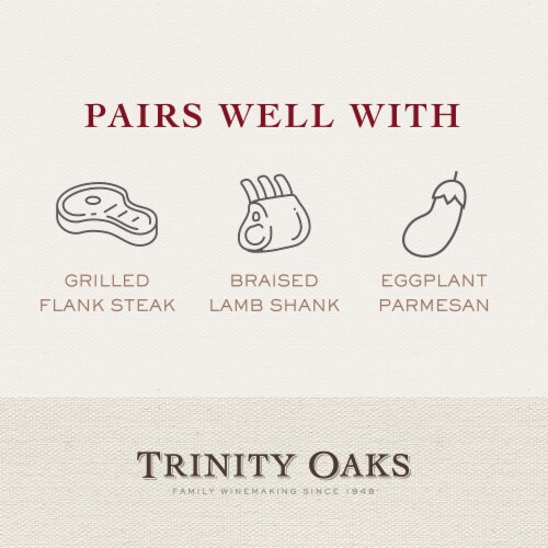 Trinity Oaks Cabernet Sauvignon California Red Wine 750 ml Perspective: left