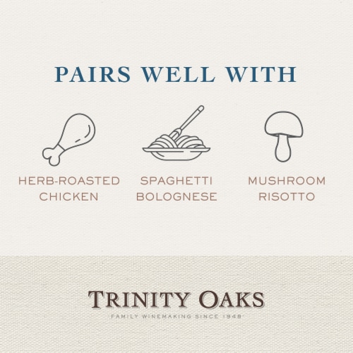 Trinity Oaks Merlot California Red Wine 750 ml Perspective: left