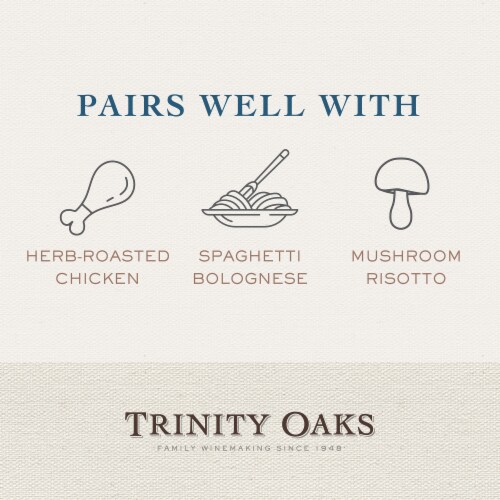 Trinity Oaks Merlot California Red Wine 750 ml Perspective: left