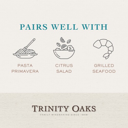 Trinity Oaks Pinot Grigio California White Wine 750 ml Perspective: left