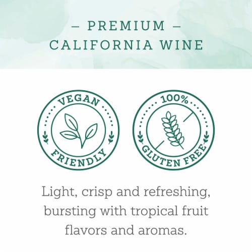 Mind & Body Pinot Grigio Low Alcohol & Low Calorie California White Wine 750 ml Perspective: left