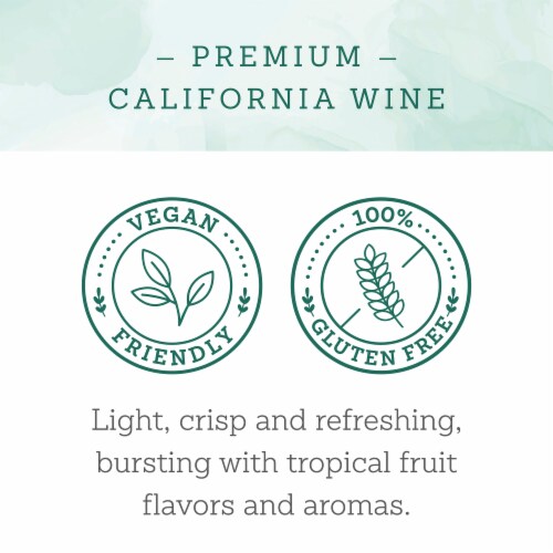 Mind & Body Pinot Grigio Low Alcohol & Low Calorie California White Wine 750 ml Perspective: left