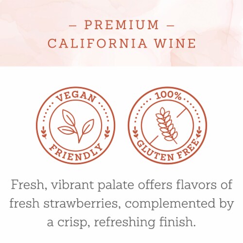 Mind & Body Low Alcohol & Low Calorie Rose Wine Perspective: left