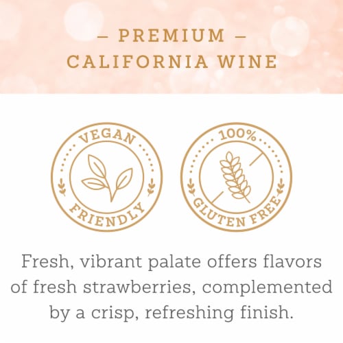 Mind & Body Bubbly Rose Low Alcohol Low Calorie Sparkling Wine Perspective: left