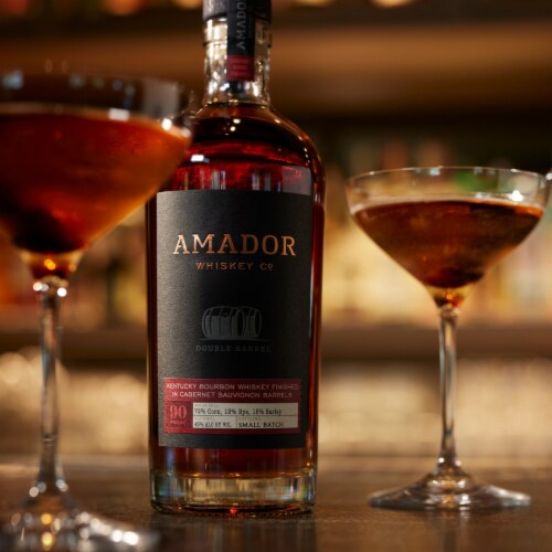 Amador Whiskey Double Barrel Classic Kentucky Bourbon 750 ml Perspective: left
