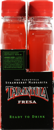 Tarantula Strawberry Margarita Ready to Drink Cocktail Perspective: left
