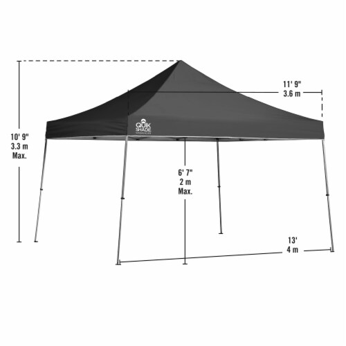 Quik Shade Weekender Elite 12 x 12 x 11 ft Twilight Blue WE144 Straight Leg Canopy Perspective: left