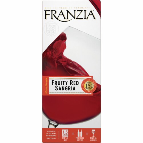 Franzia House Favorites Fruity Red Sangria California Wine Perspective: left