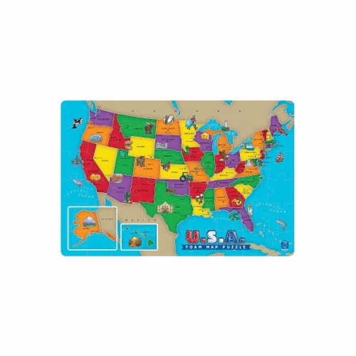 Educational Insights USA 4809 Foam Map Puzzle Perspective: left
