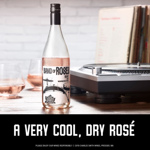 Charles Smith Wines Band of Roses Blend Washington Rose Wine Perspective: left