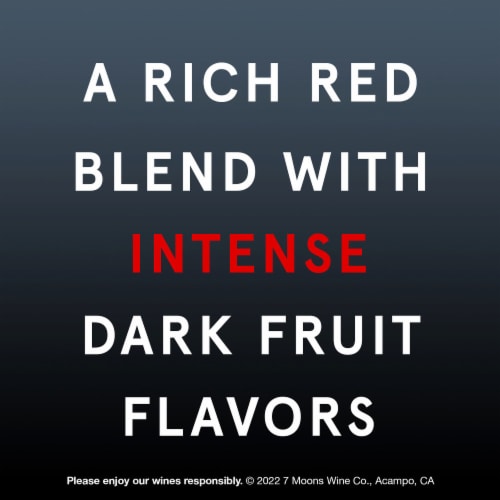 7 Moons Dark Side Red Blend Chile Wine Perspective: left