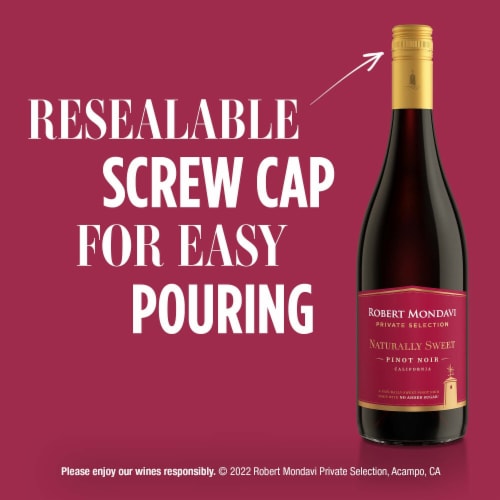 Robert Mondavi Private Selection Naturally Sweet Pinot Noir Red Wine Perspective: left