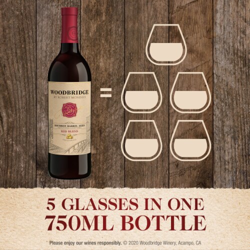 Woodbridge® by Robert Mondavi Bourbon Barrel Aged Red Blend Red Wine Perspective: left