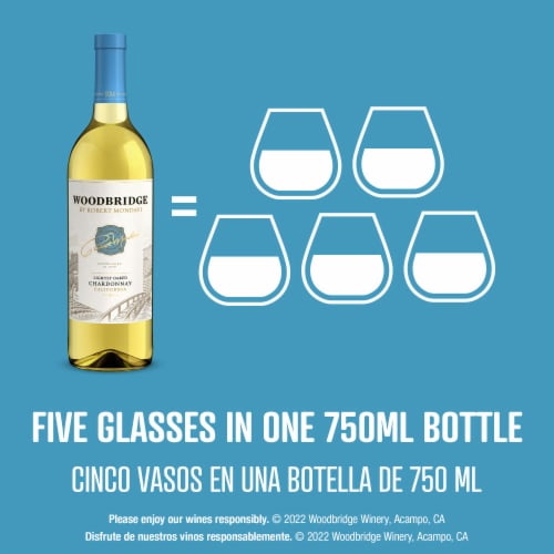 Woodbridge® by Robert Mondavi Lightly Oaked Chardonnay California White Wine Perspective: left