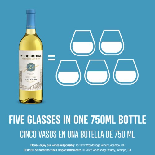 Woodbridge® by Robert Mondavi Lightly Oaked Chardonnay California White Wine Perspective: left