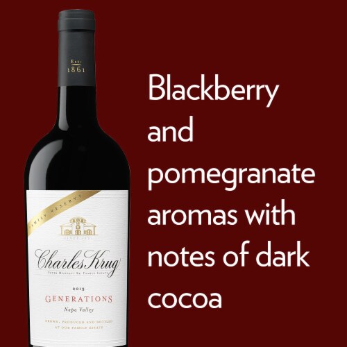 Charles Krug Generations Family Reserve Bordeaux Cabernet California Red Wine Perspective: left