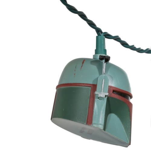 STAR WARS Kurt Adler 10 Light Boba Fett Helmet Light Set 1 each