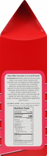 Sarris Candies Milk Chocolate Mini Pretzels Perspective: left