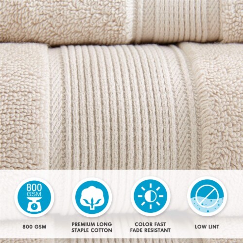 MADISON PARK SIGNATURE 800GSM 100% Cotton 8 Piece Towel Set Dark Green 30 x  54, 1 unit - Foods Co.