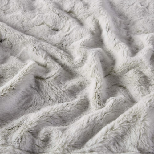 Madison park sachi oversized faux fur throw sales blanket in grey