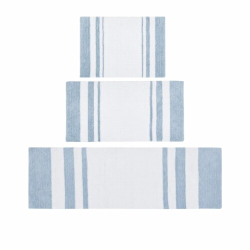 Madison Park Spa Cotton Reversible Bath Rug 20x30 Perspective: left