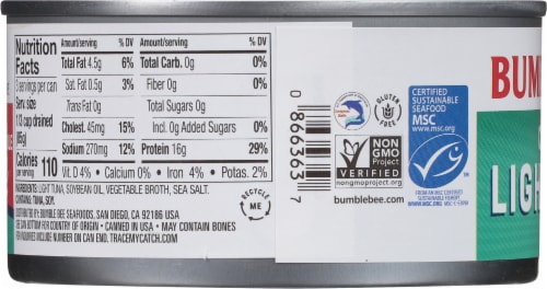 Bumble Bee® Chunk Light Tuna in Vegetable Oil Perspective: left