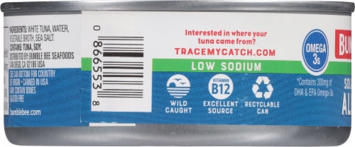 Bumble Bee® Low Salt Solid White Albacore in Water Can Perspective: left