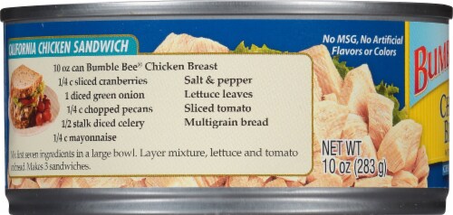 Bumble Bee Premium Chicken Breast Chunk in Water Perspective: left