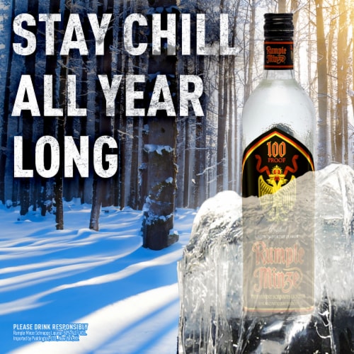 Rumple Minze Peppermint Schnapps Perspective: left
