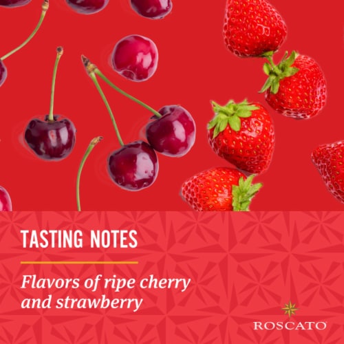 Roscato Sweet Red Wine Perspective: left