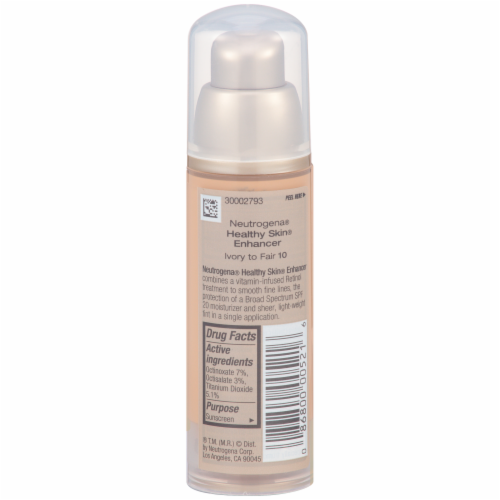 Neutrogena Healthy Skin Ivory to Fair SPF 20 Enhancer Perspective: left