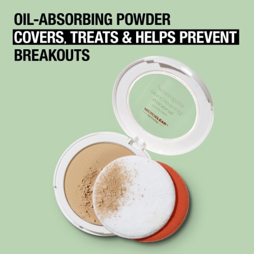 Neutrogena SkinClearing Pressed Mineral Powder Compact for Acne Prone Skin 60 Natural Beige Perspective: left