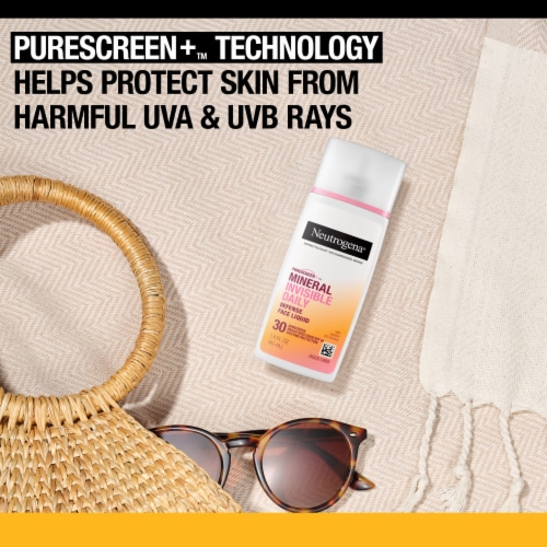Neutrogena Purescreen+ Invisible Daily Defense Mineral Facial Sunscreen SPF 30, Fragrance-Free Perspective: left