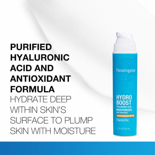 Neutrogena Hydro Boost Hyaluronic Acid Facial Moisturizer Fragrance-Free with Broad Spectrum SPF 50 Perspective: left