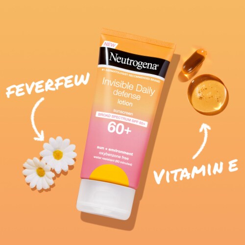 Neutrogena Invisible Daily Defense Sunscreen Lotion Broad Spectrum SPF 60+ Perspective: left